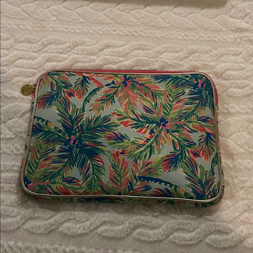 Lilly Pulitzer Colorful Palm Leaf Print Laptop Sleeve